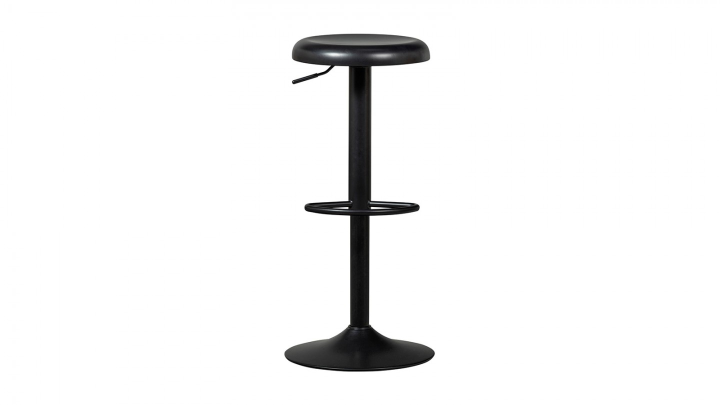 Tabouret de bar en métal noir - Isaac