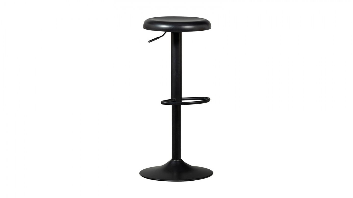 Tabouret de bar en métal noir - Isaac