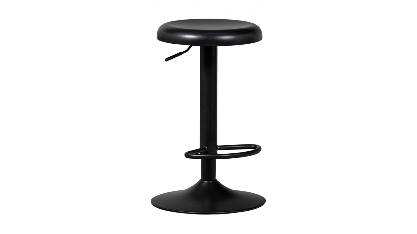 Tabouret de bar en métal noir - Isaac