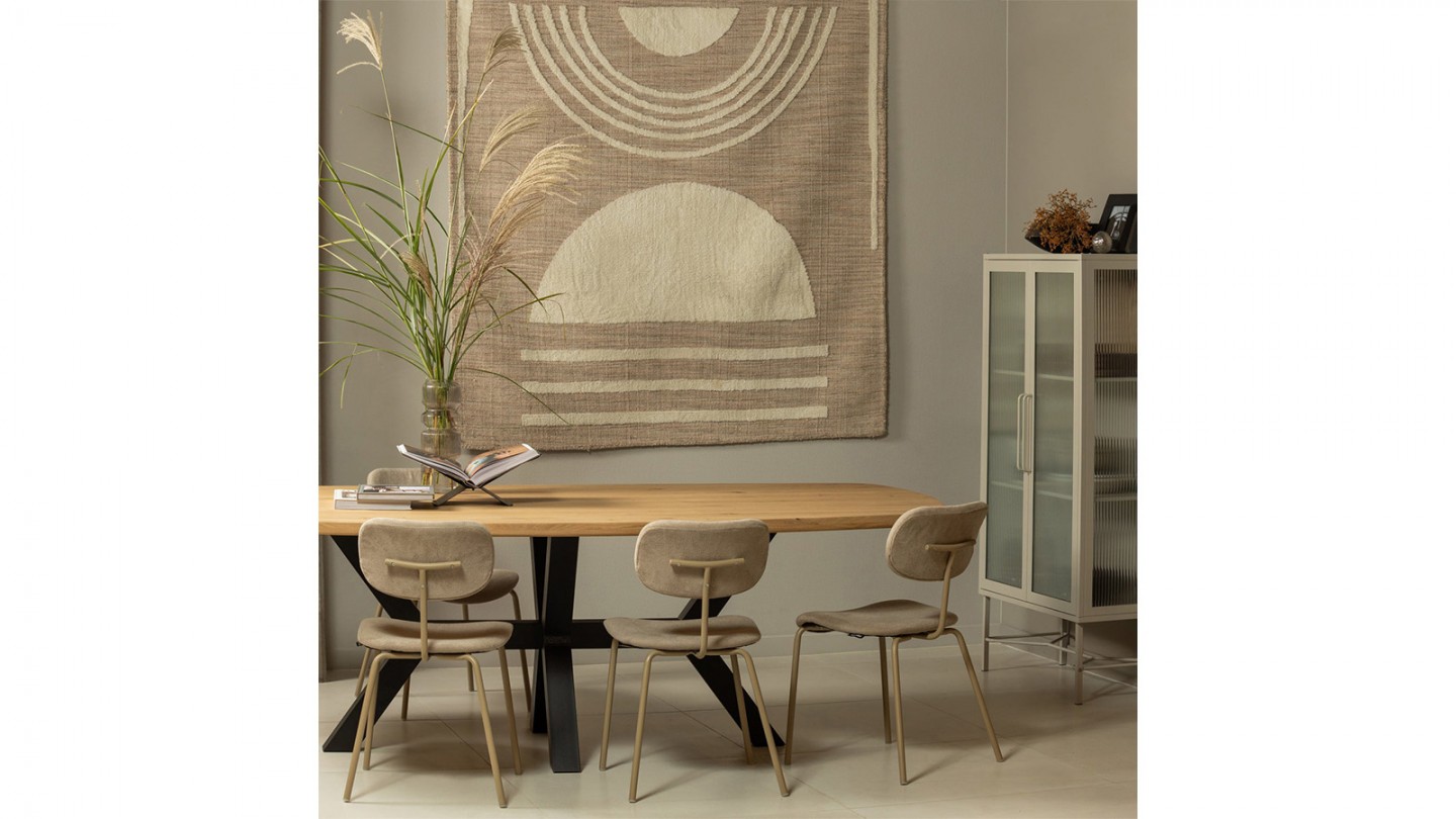 Tapis en jute au décor graphique 170x240cm - Juup
