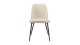 Lot de 2 chaises en tissu beige pieds acier noir - Augustin