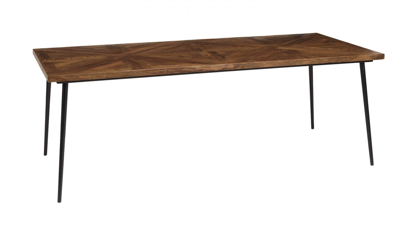 Table à manger rectangulaire en bois recyclés 220 cm - Kiara