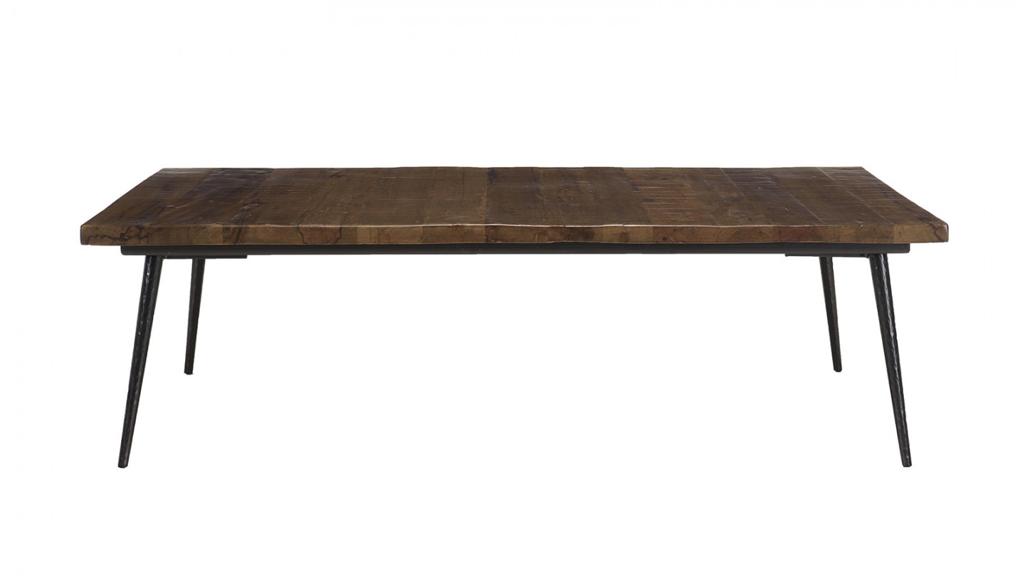 Table basse rectangulaire 135cm en bois recyclé - Kiara