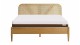 Ensemble lit 140x190 en bois et cannage Leonie + Matelas mousse gel à mémoire de forme, double confort - Dual Confort