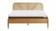 Ensemble lit 140x190 en bois et cannage Leonie + Matelas mousse gel à mémoire de forme, double confort - Dual Confort