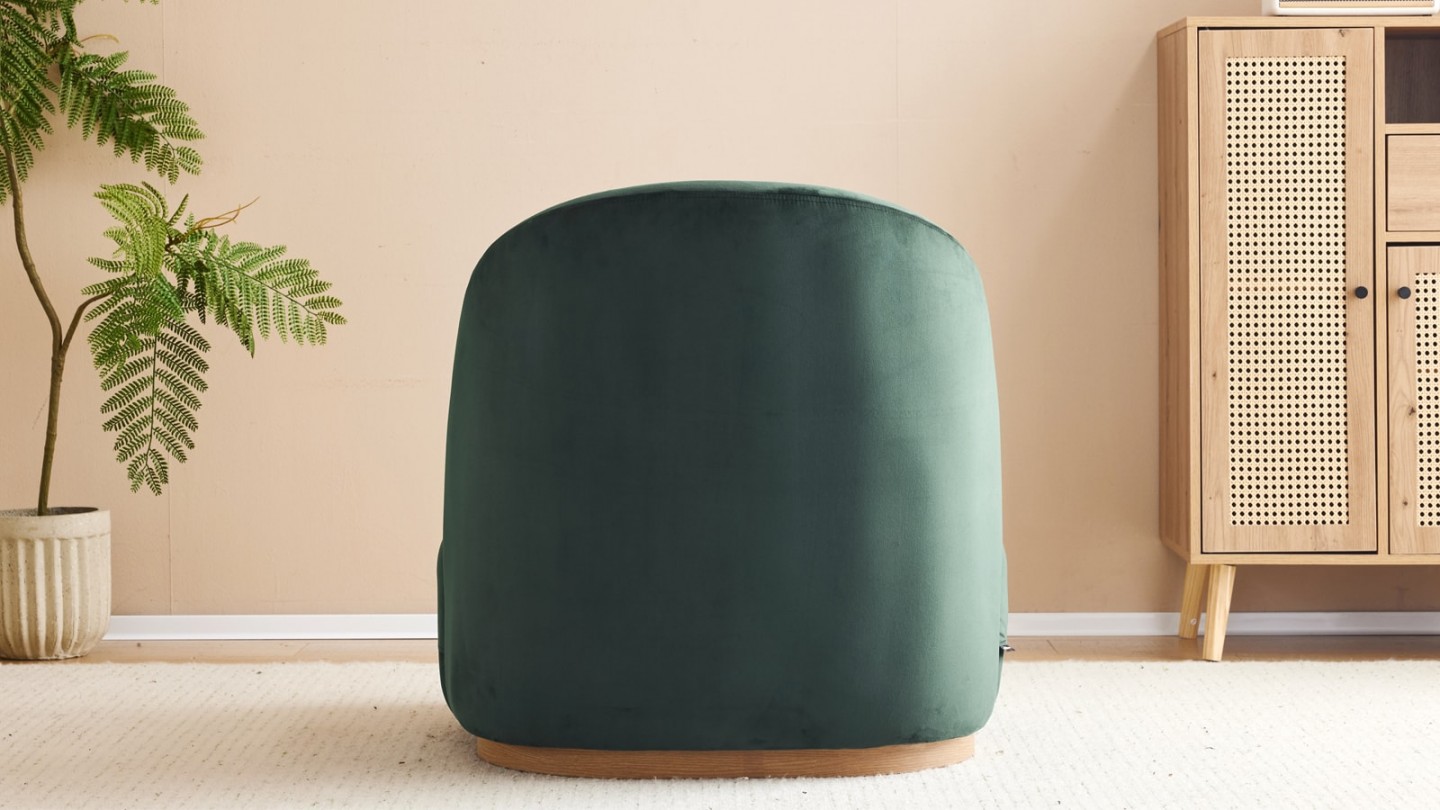 Fauteuil en velours vert - Colette