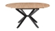 Table à manger ronde extensible effet bois 100/140 cm - Marius