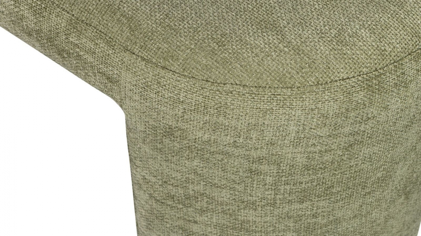 Banc en tissu chenille vert olive - Jacob