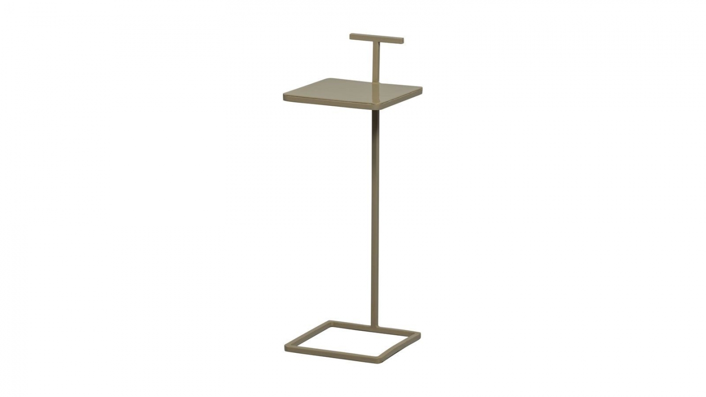 Table d'appoint en métal beige foncé 22 cm - Toste