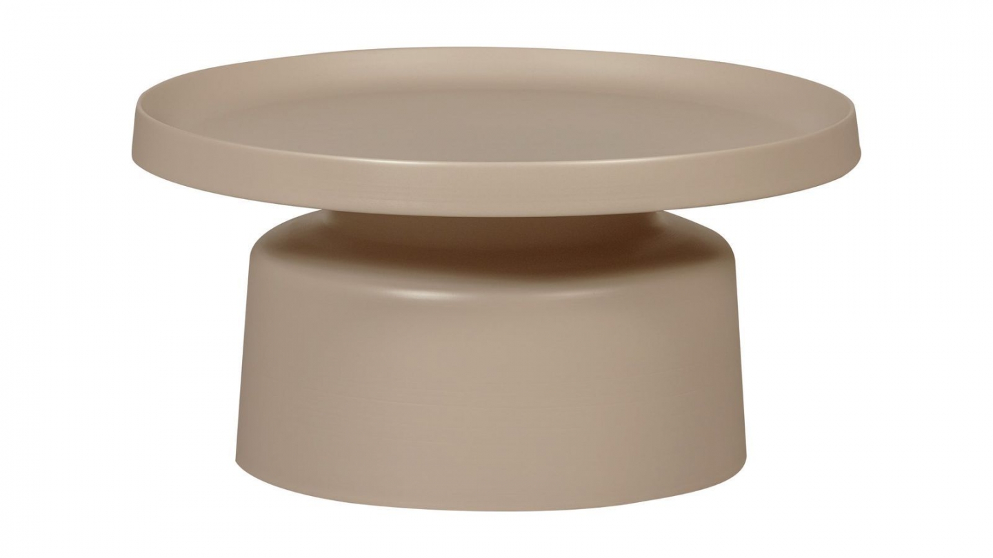 Table d'appoint ronde en métal beige Ø 74 cm - Peer