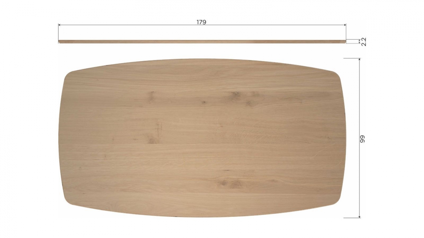 Table à manger ovale en bois clair FSC 180 cm - Tablo