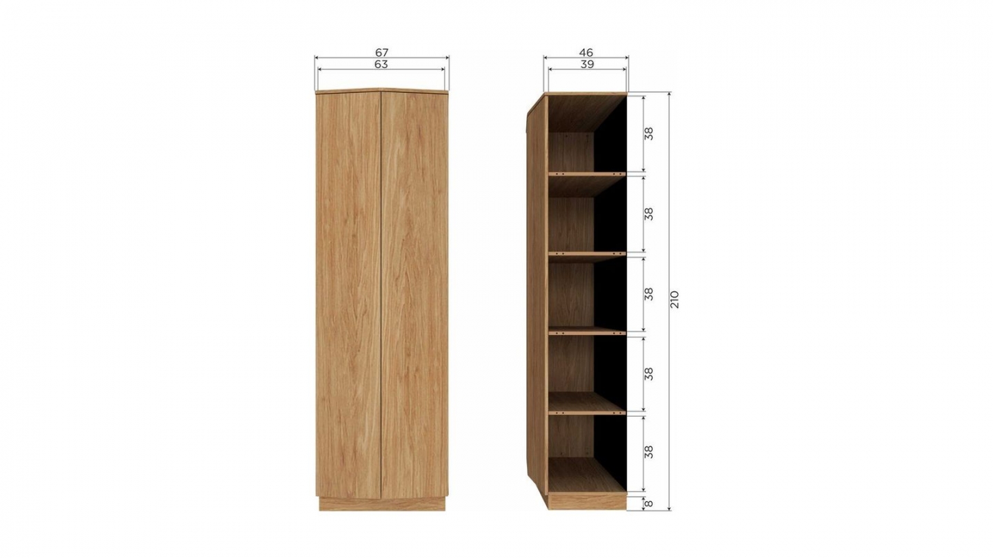 Buffet haut 2 portes en bois FSC 67 cm - Zuma