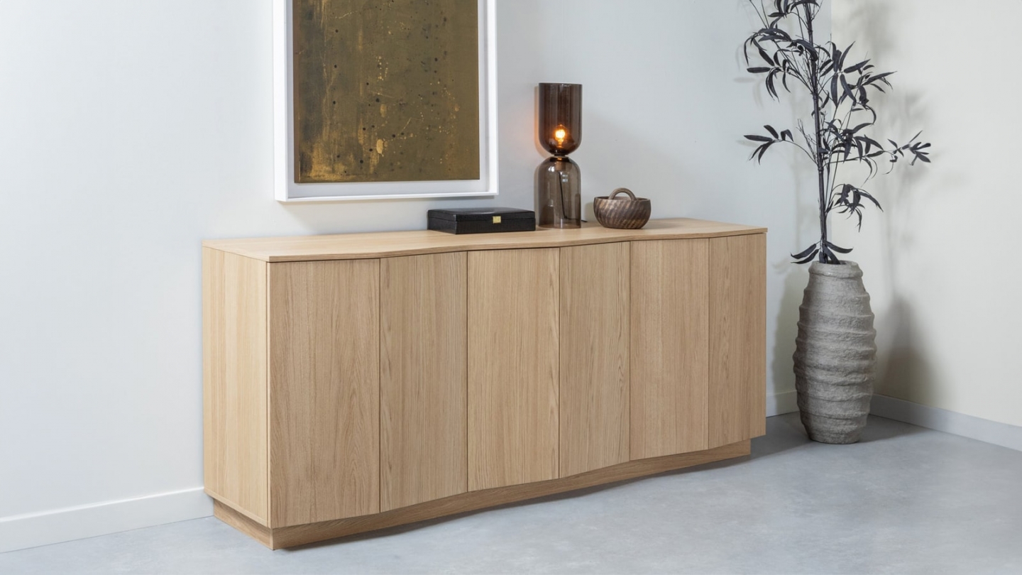 Buffet 6 portes en bois FSC 200 cm - Zuma