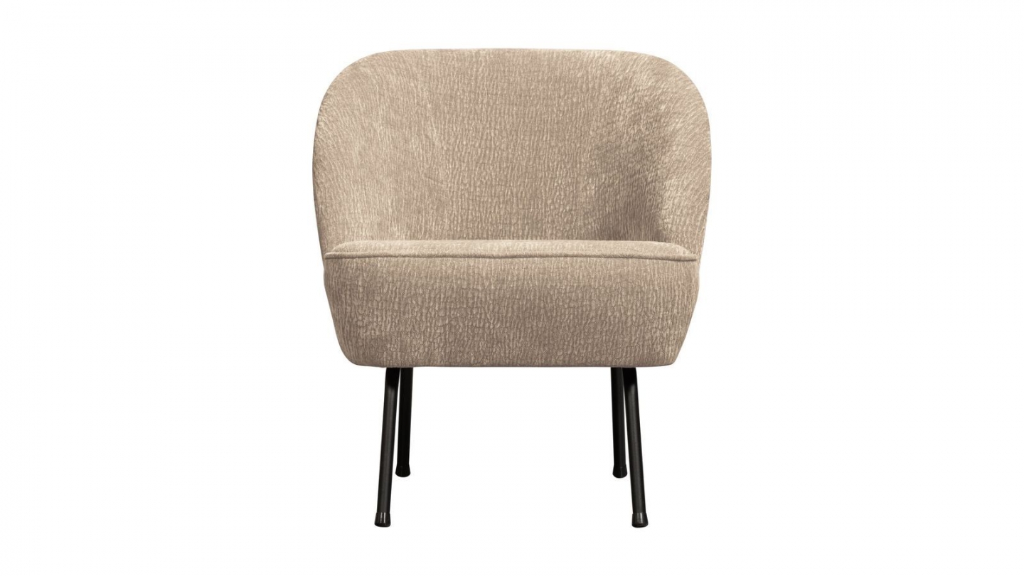 Fauteuil en tissu texturé beige - Vogue