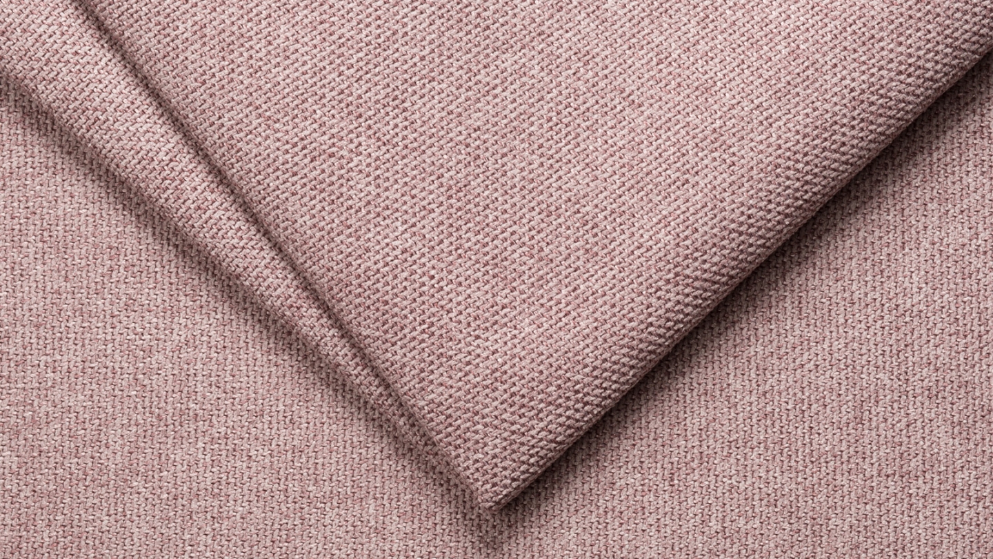 Canapé convertible 3 places avec coffre de rangement en tissu rose pâle - Milla New