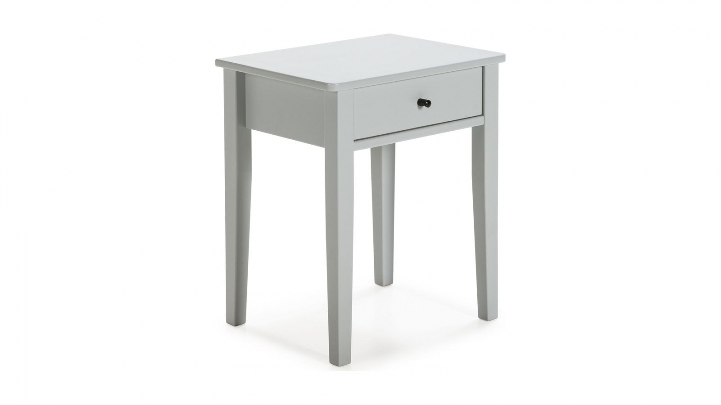 Table de chevet 1 tiroir en bois gris clair - Stan