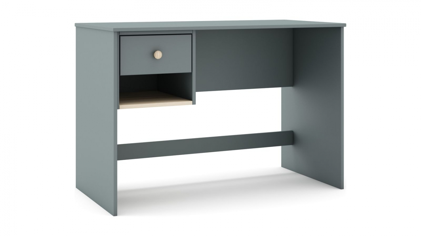 Bureau enfant 1 tiroir en bois vert kaki 110 cm - Elise