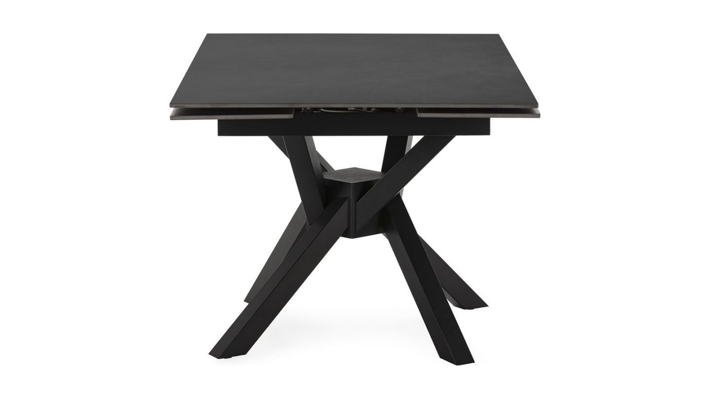 Table à manger carrée en céramique anthracite 150 cm - Zora