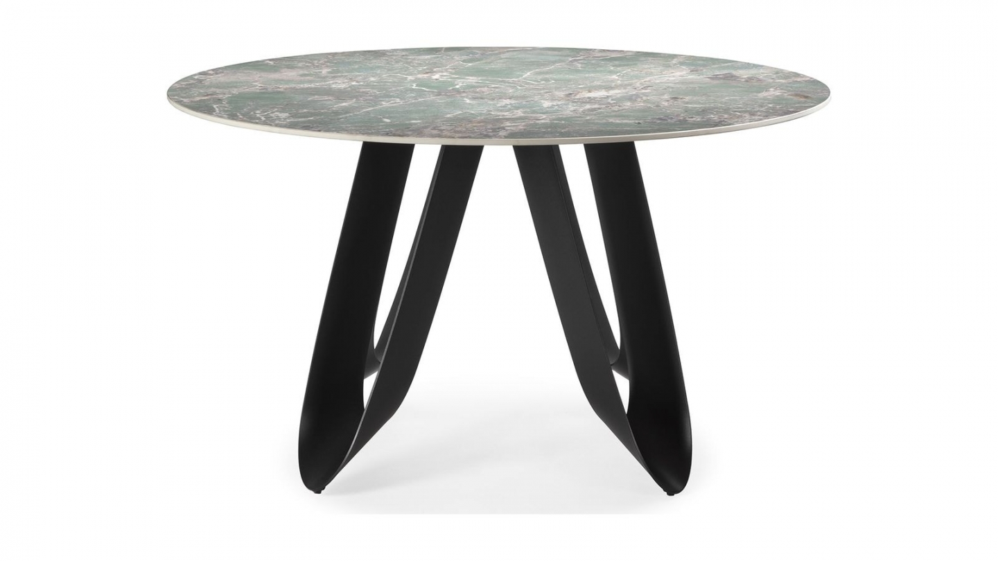 Table à manger ronde en céramique effet pierre 4 à 6 pers. 135 cm - Orso