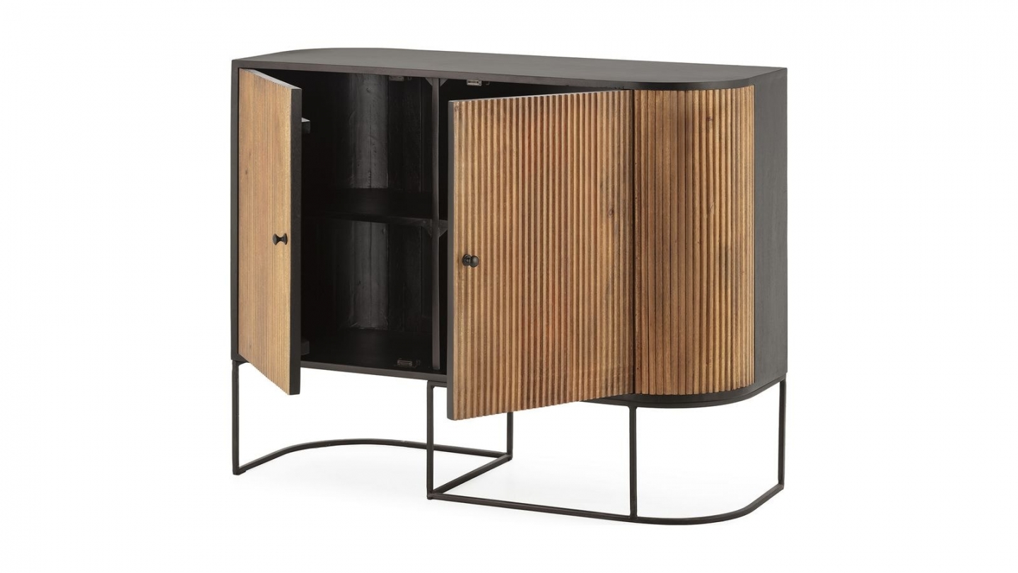 Buffet 2 portes en bois de manguier 110 cm - Cyrus