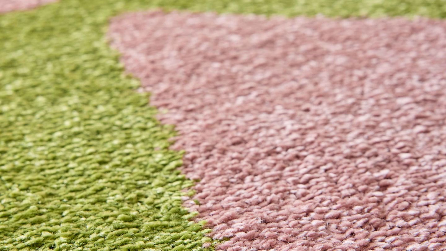 Tapis rétro à damier vert 200x280 cm - Nahia