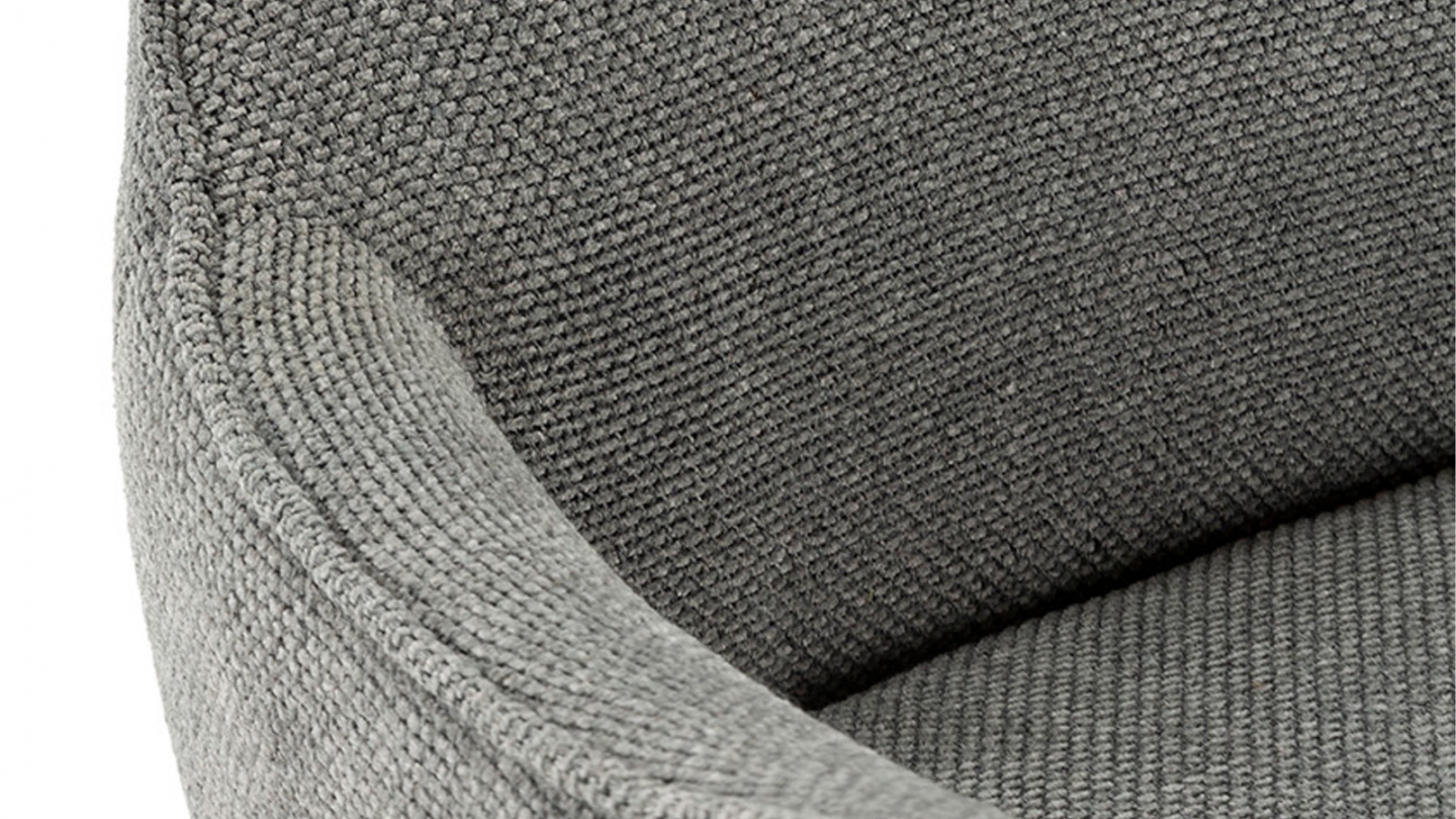 Lot de 2 fauteuils de table en tissu gris - Iconic