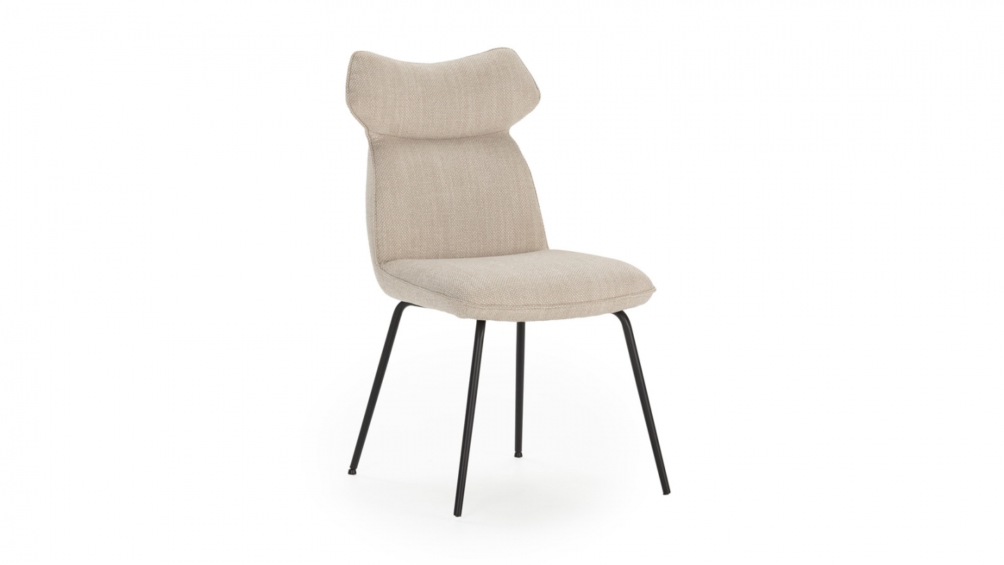 Lot de 2 chaises en tissu beige - Iconic