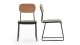 Lot de 2 chaises effet bois noir - Eken