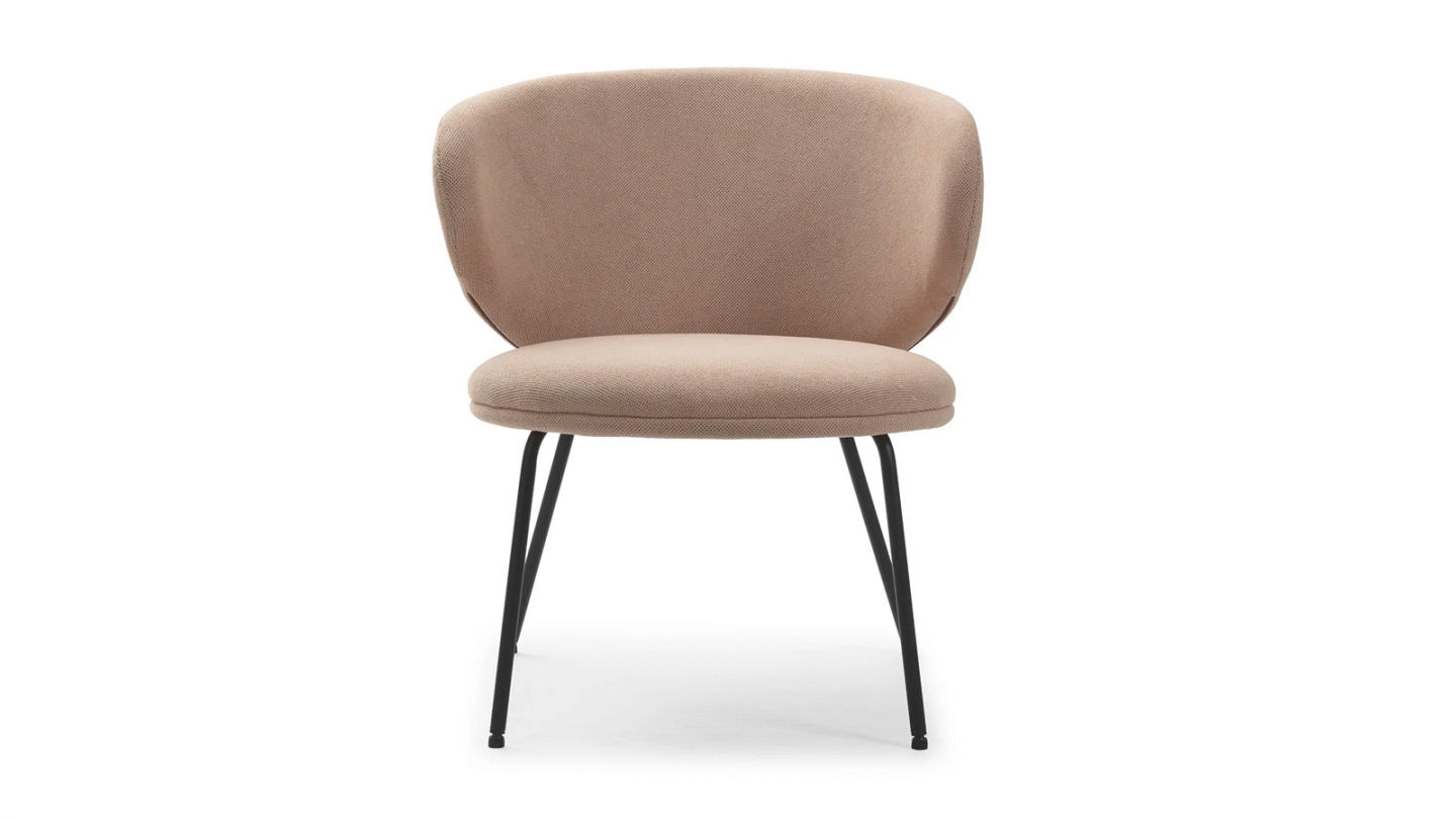 Fauteuil en tissu rose pâle - Cocoon