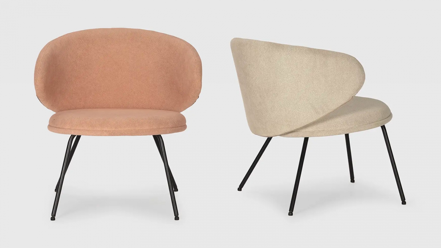 Fauteuil en tissu beige - Cocoon