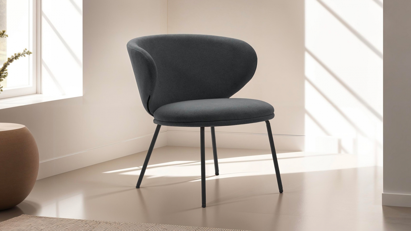 Fauteuil en tissu gris foncé - Cocoon