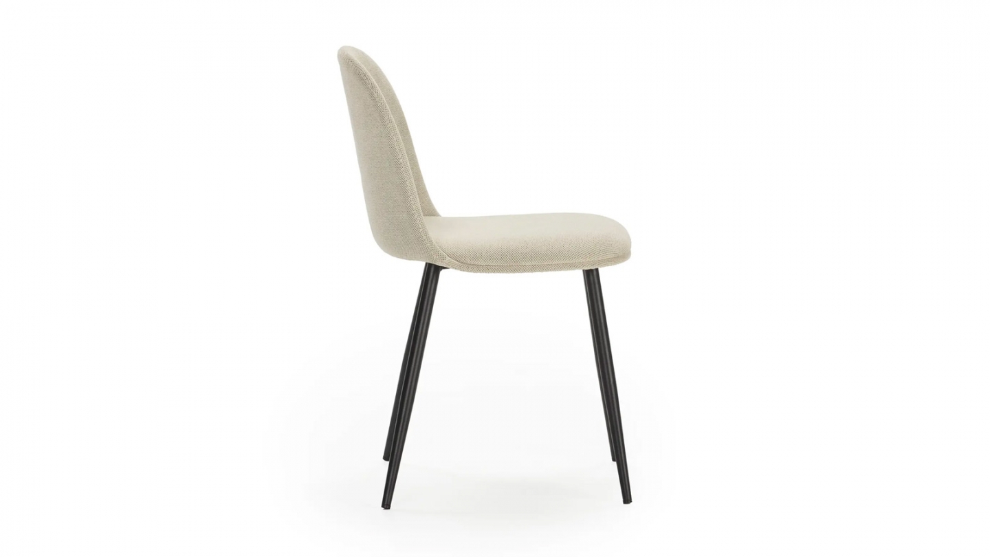 Lot de 4 chaises en tissu beige - Haven
