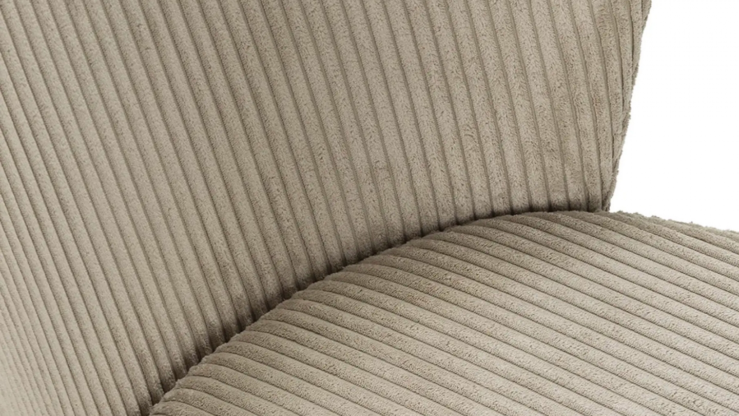 Lot de 4 chaises en velours côtelé beige - Klara