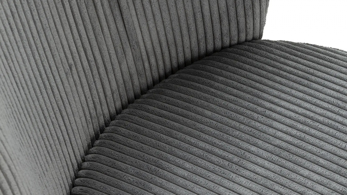 Lot de 4 chaises en velours côtelé gris - Klara