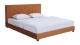 Lit adulte 180x200 cm avec tête de lit capitonnée en velours terracotta - William