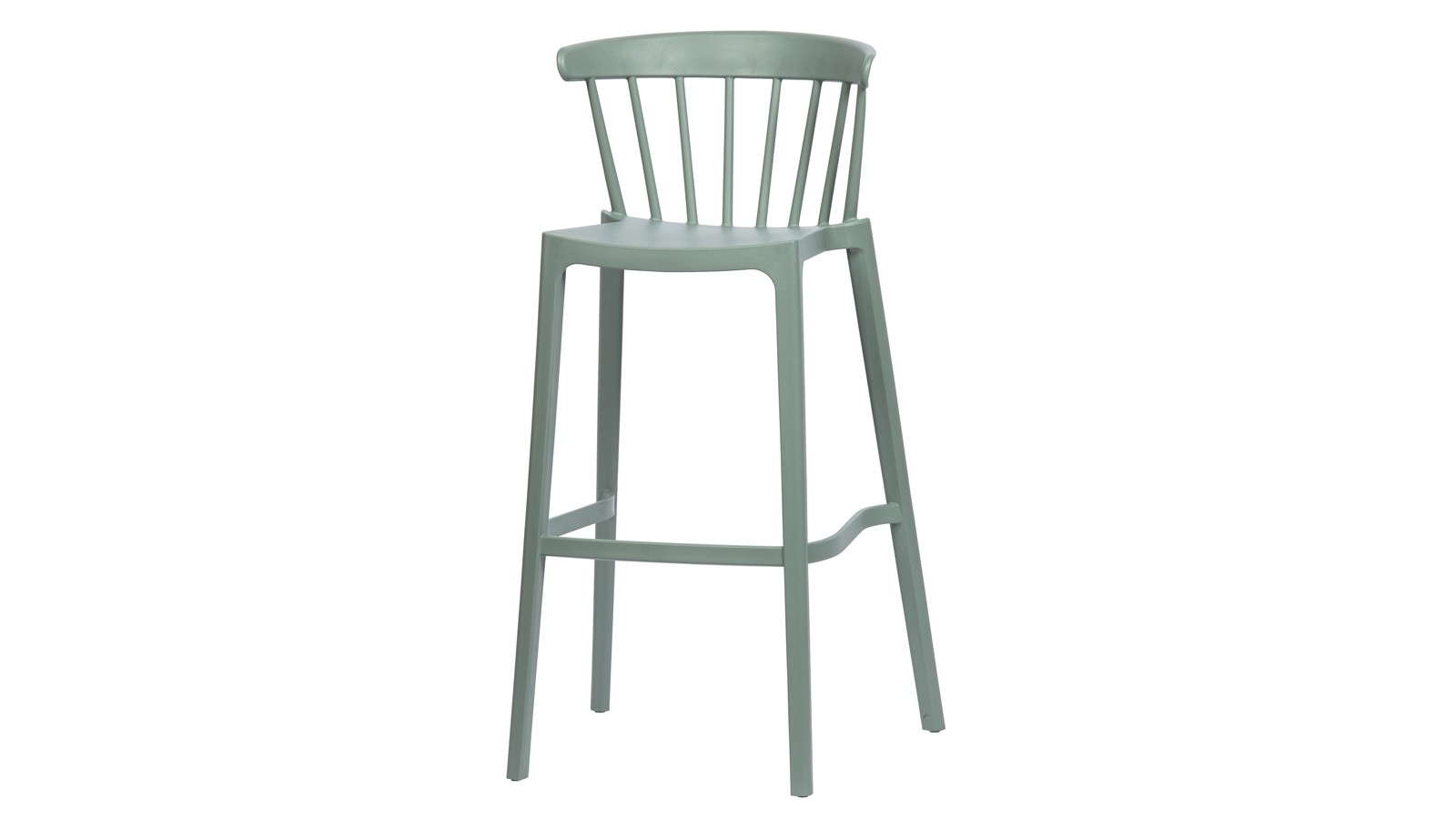 Lot de 2 tabourets de bar en plastique vert jade - Collection Bliss - Woood