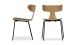 Lot de 2 chaises en bois de frêne naturel piètement en métal - Form