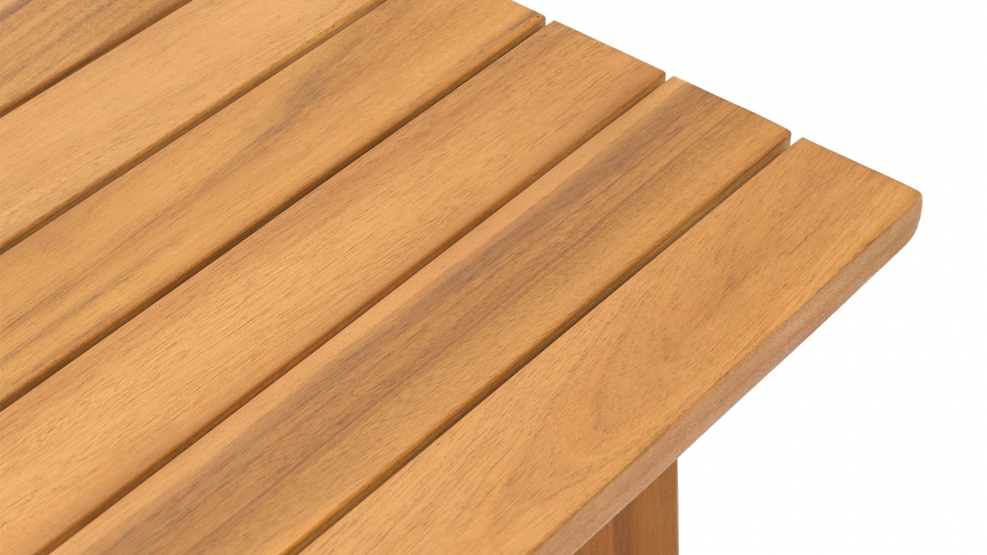 Salon de jardin 2 places en bois FSC - 2 fauteuils et table basse - Palau