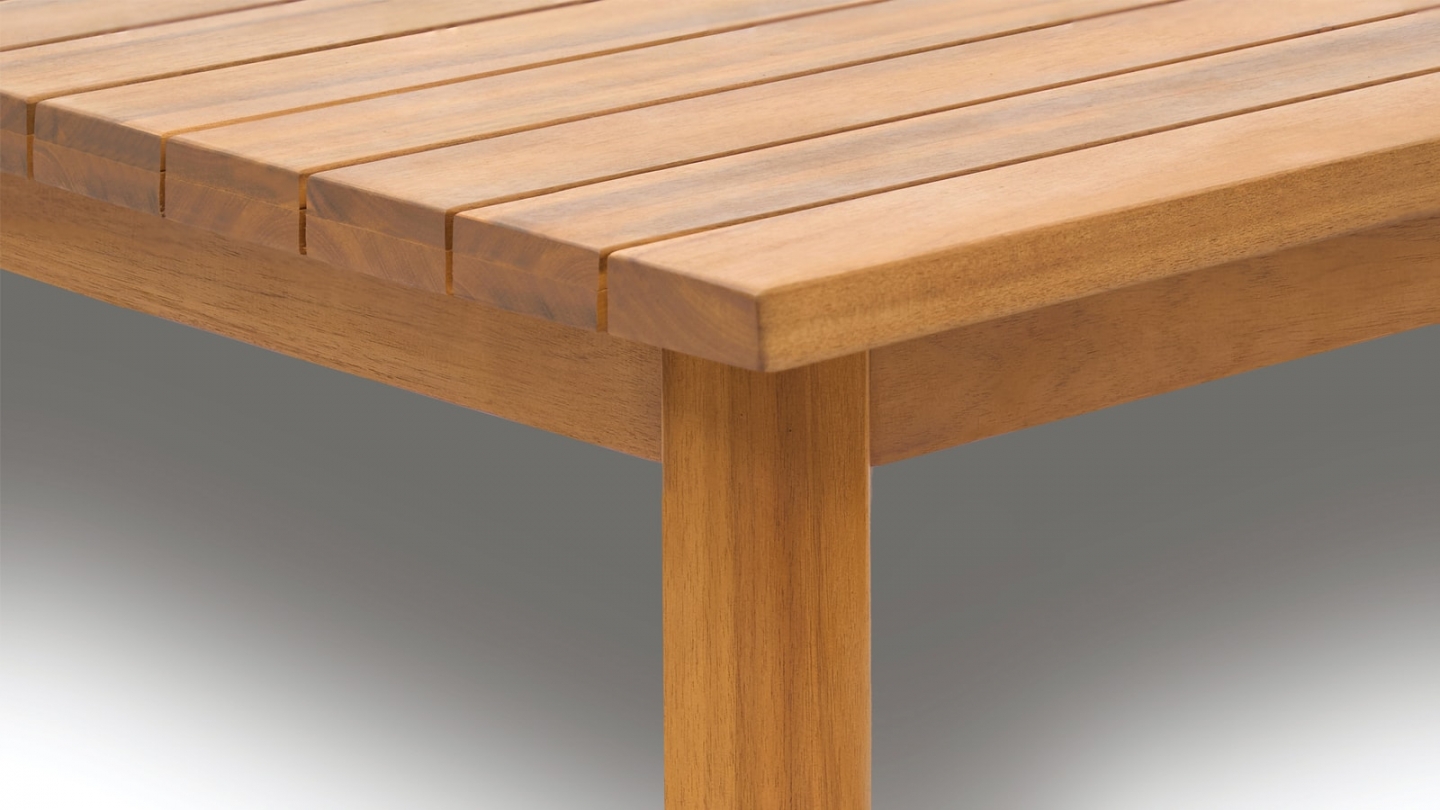 Salon de jardin 2 places en bois FSC - 2 fauteuils et table basse - Palau