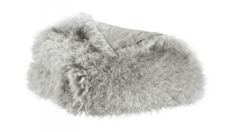 Plaid gris écume 130 x 160 - Betani