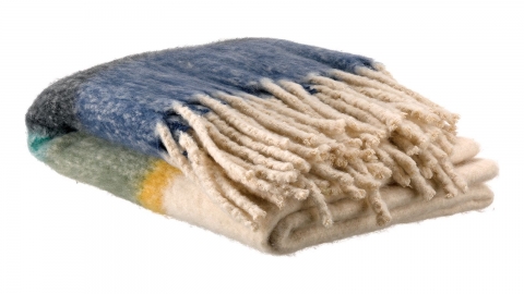 Plaid vert mousse 130 x 160 cm - Isabel