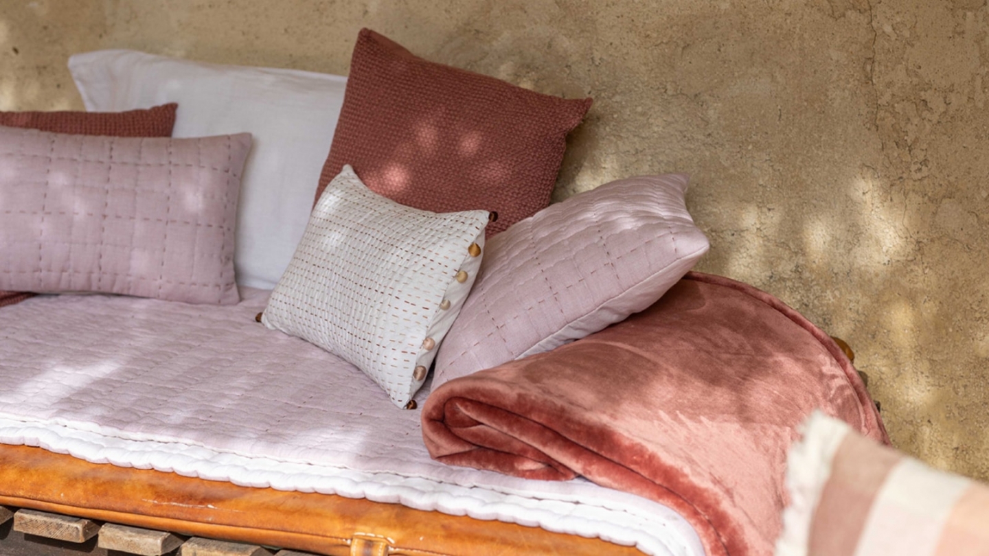 Plaid doux terracotta 130 x 160 cm - Michka