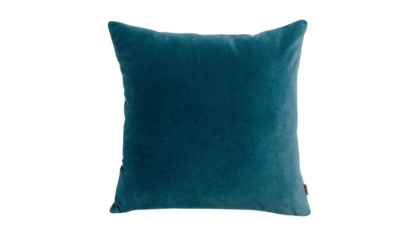 Coussin en velours bleu riviera 45 x 45 cm - Elise