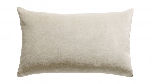 Coussin en velours grège 30 x 50 cm - Elise