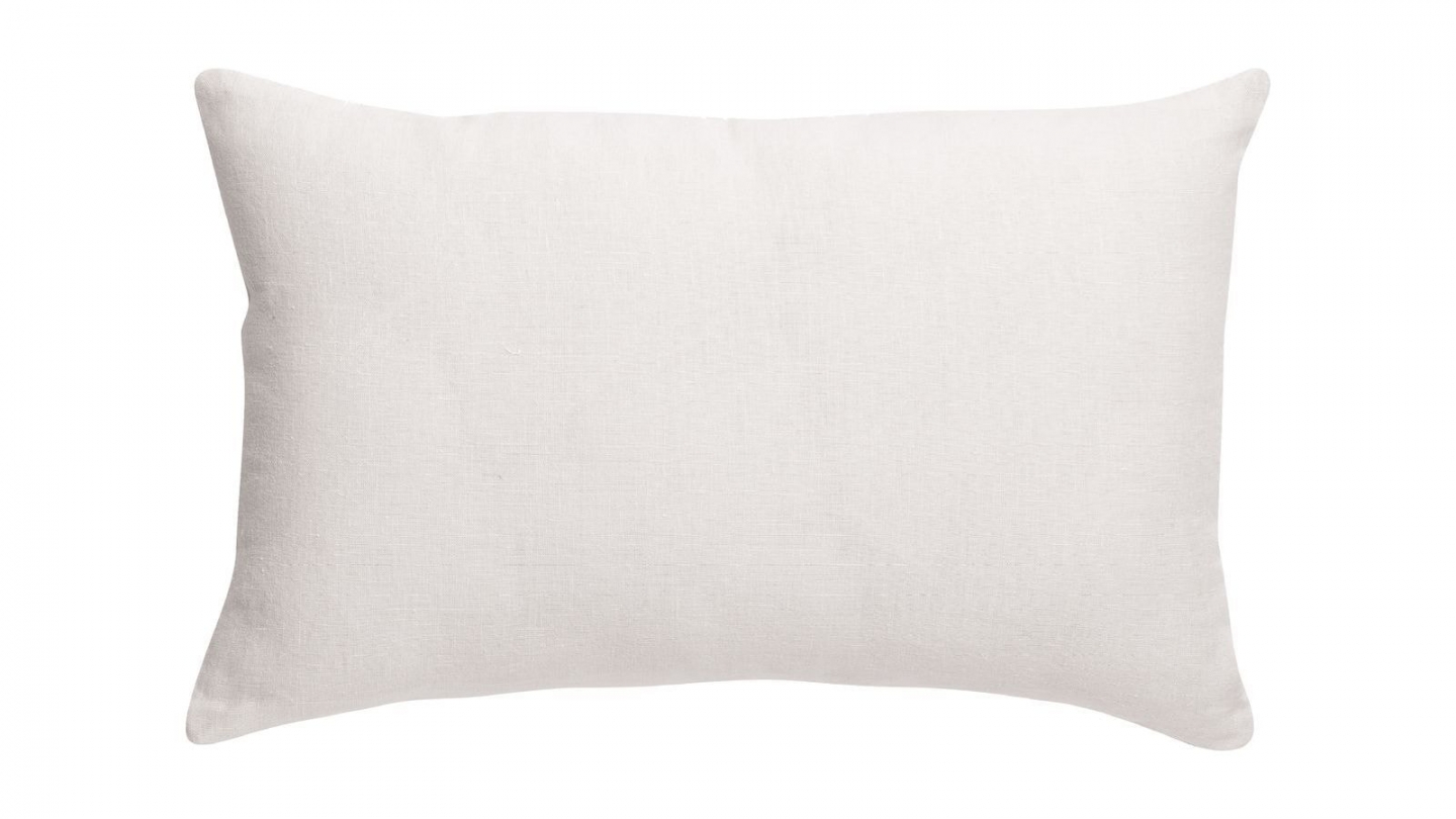 Coussin lin et coton blanc 40 x 65 cm - Zeff