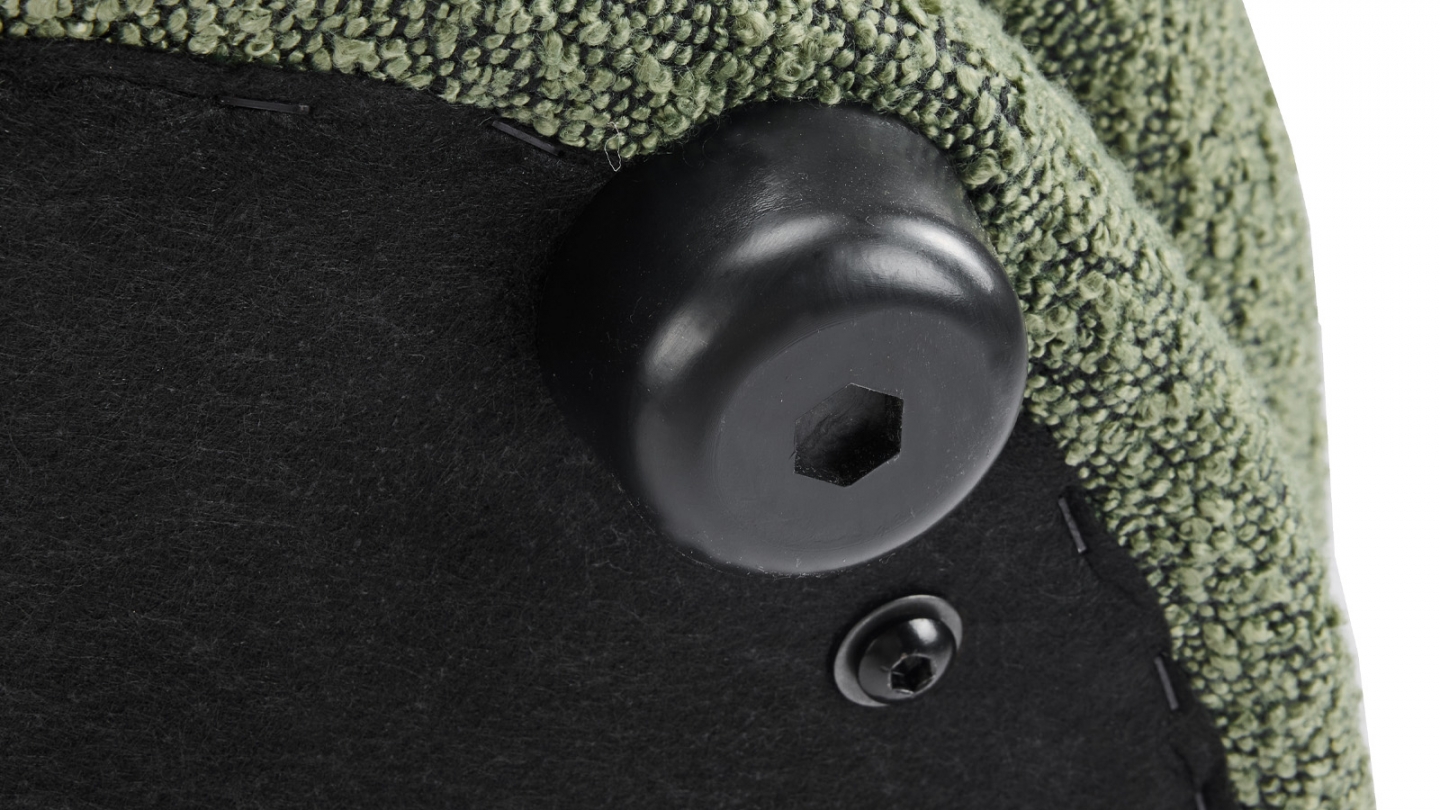 Fauteuil en tissu bouclette vert - Ester