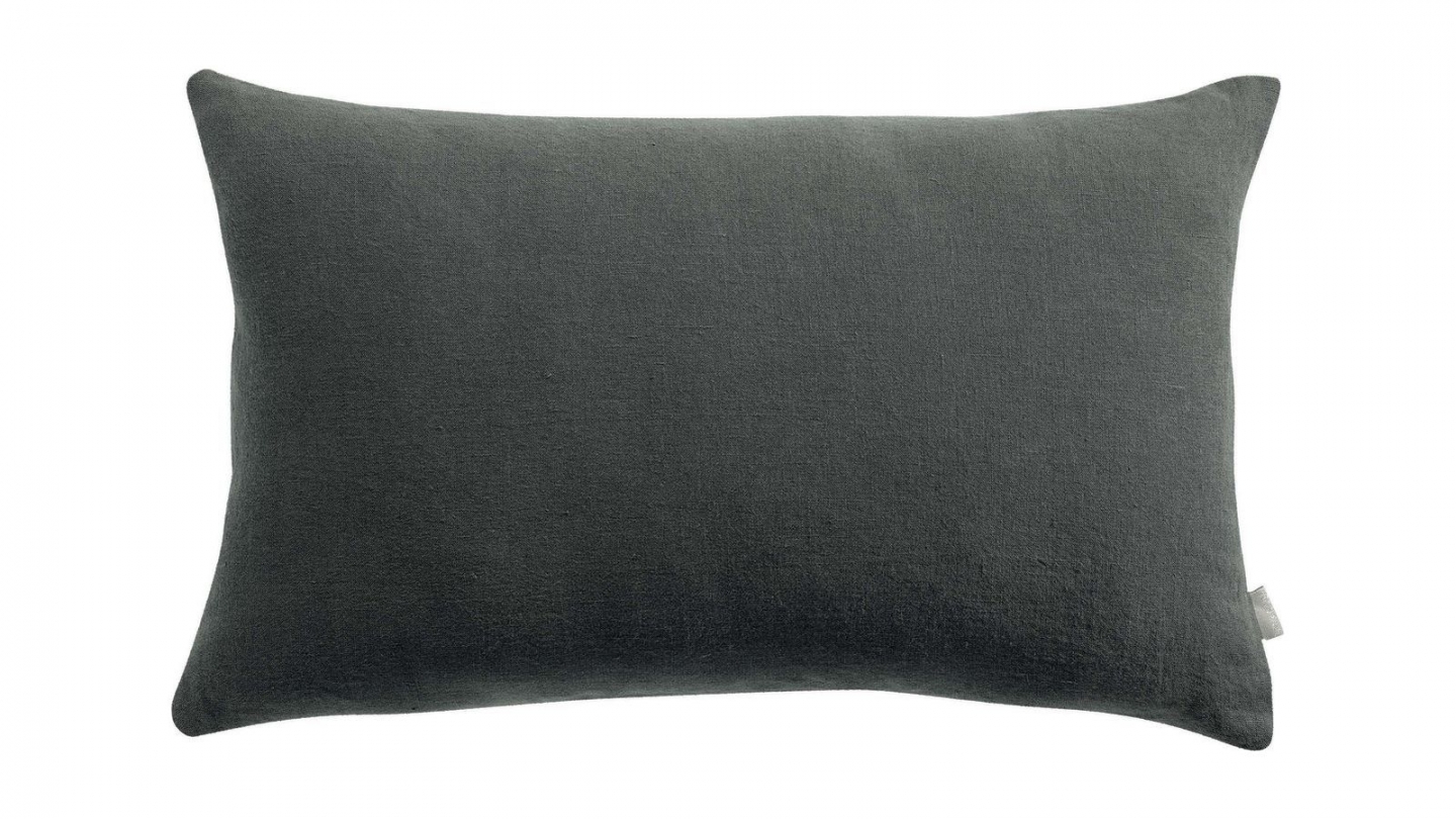 Coussin lin et coton gris tonnerre 30 x 50 cm - Zeff