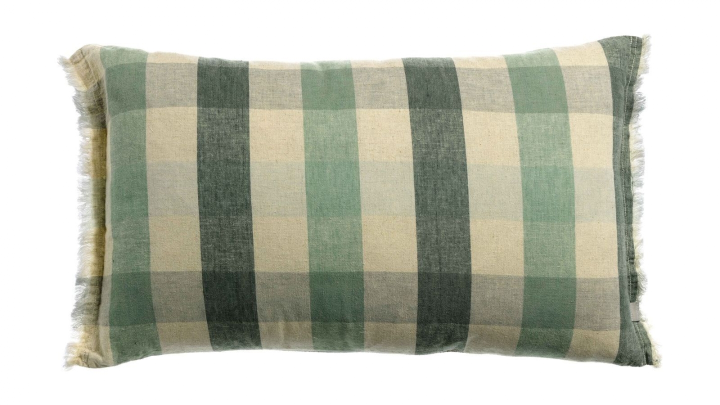 Coussin à imprimé vert thym 40 x 65 cm - Kate