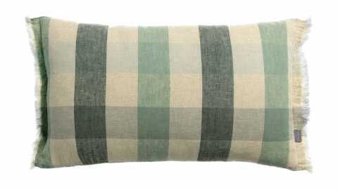 Coussin à imprimé vert thym 30 x 50 cm - Kate