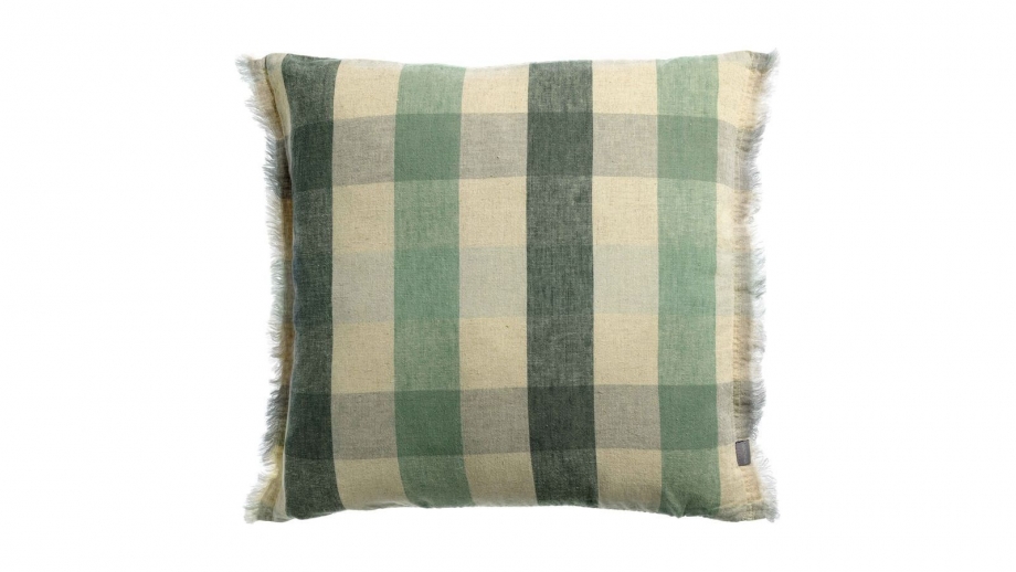 Coussin à imprimé vert thym 45 x 45 cm - Kate